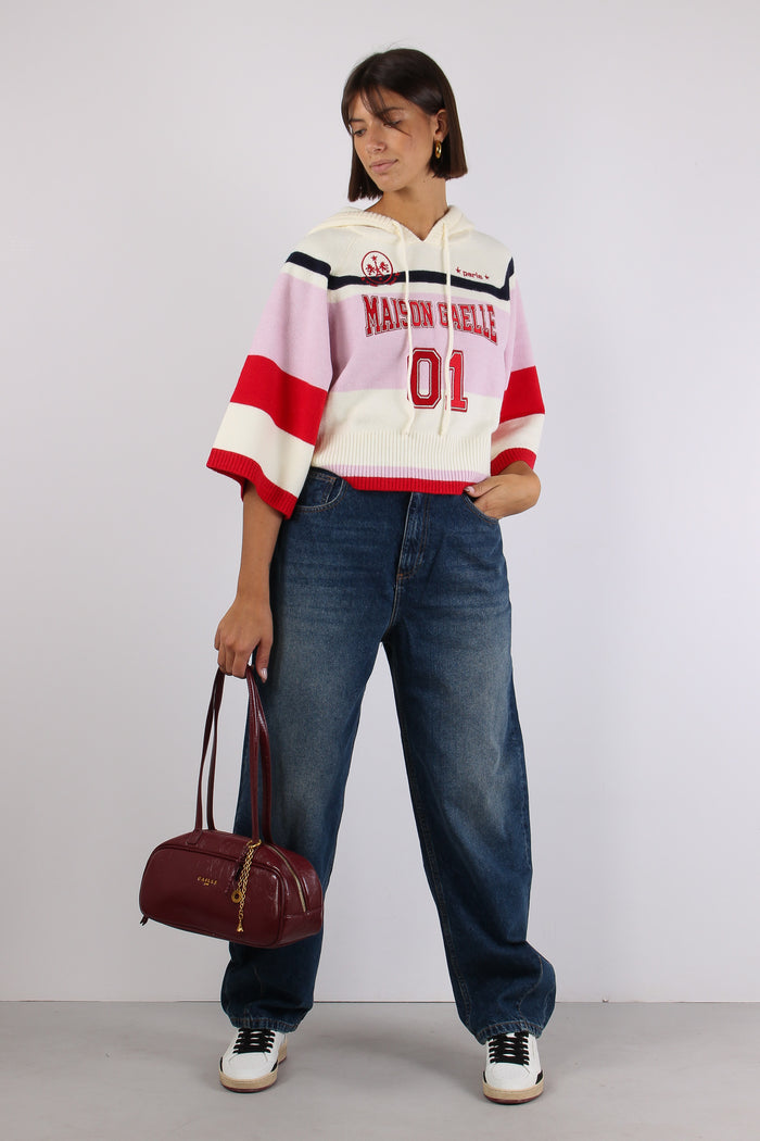 Maglia Crop Cappuccio Maison Gaelle Petalo-3