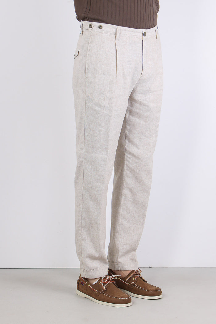 Orzo Pantalone Misto Lino Sabbia-6