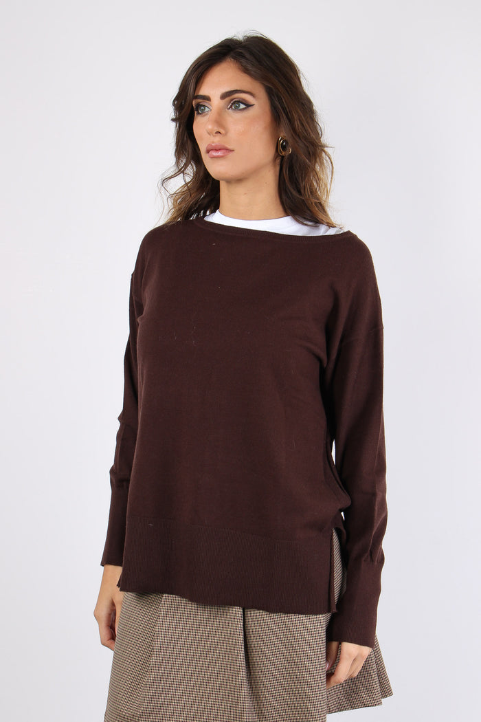 Maglia Over Viscosa Moro-7