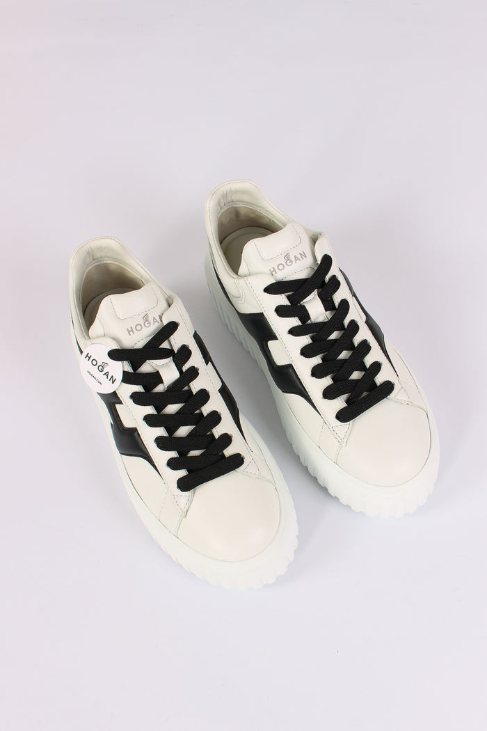 Sneaker H-stripes Nappa Bianco/nero-5