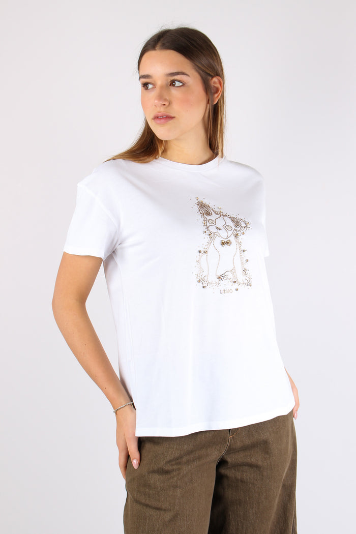 T-shirt Mc Stampa Bianco/dog-7