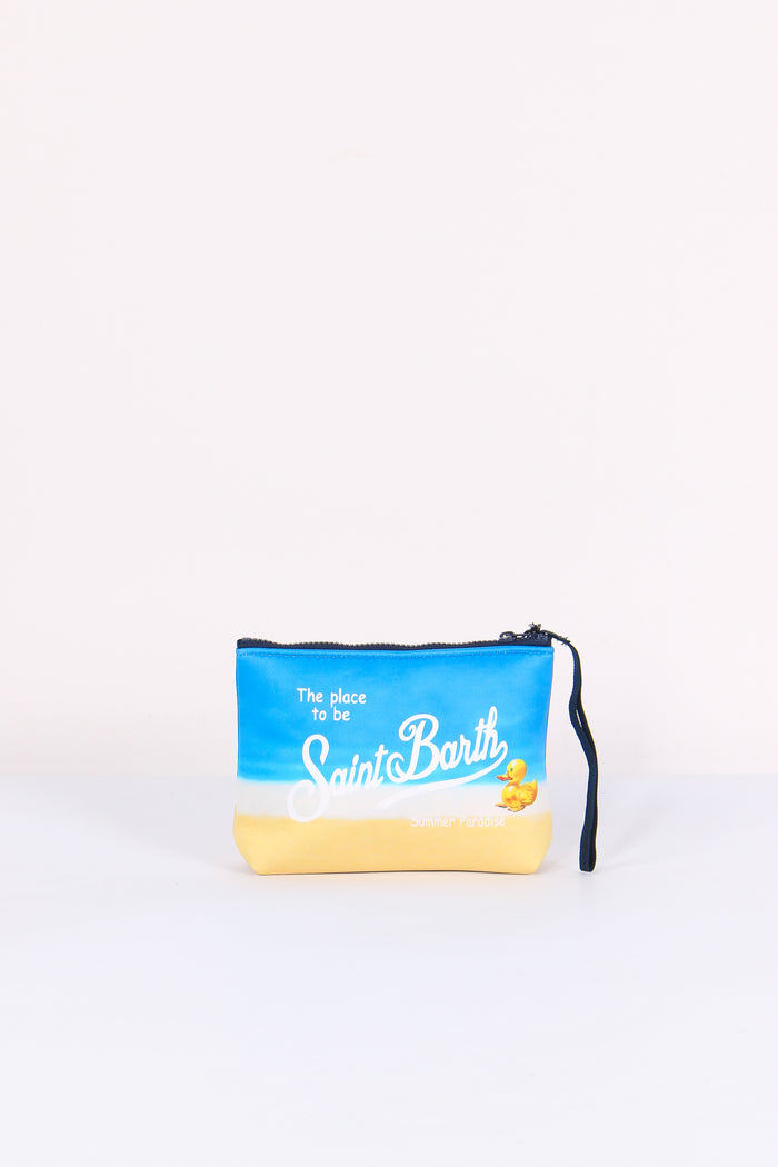 Aline Pochette Stampa Azzurro-3