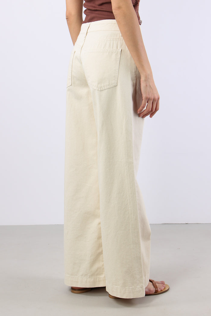 Pantalone Abbottonatura Asimet Naturale-5