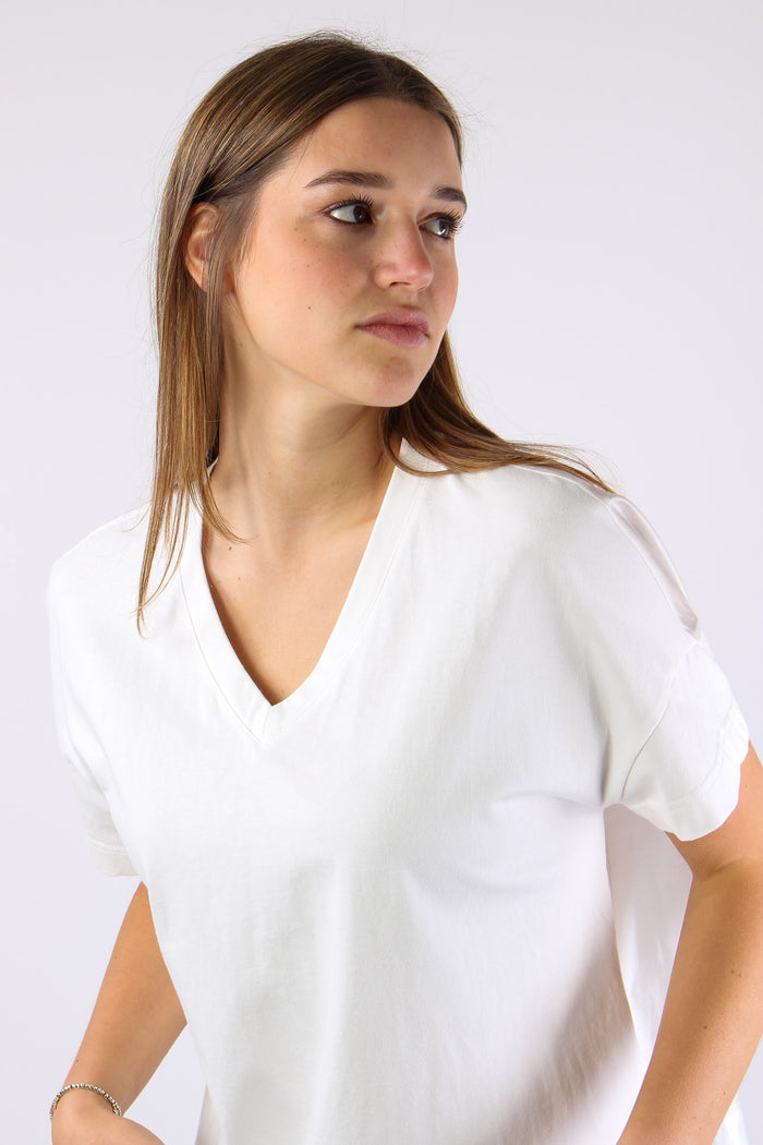 T-shirt Scavo V Organza Off White-8