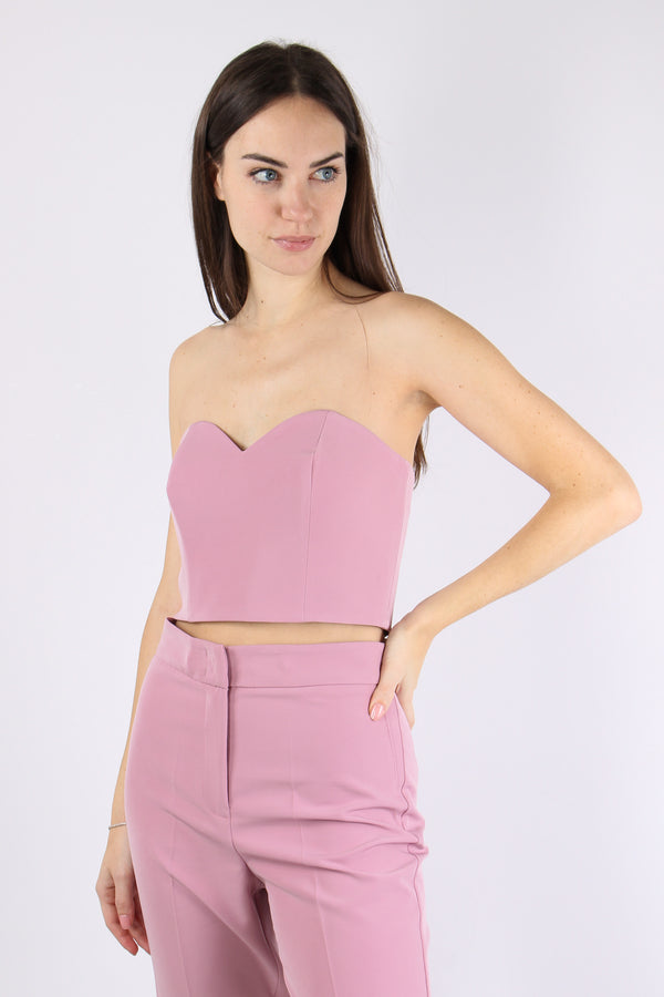 Top Corto Tessuto Tecnico Our Pink-2