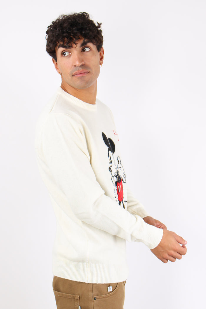 Girocollo Mickey Mouse Bianco-7