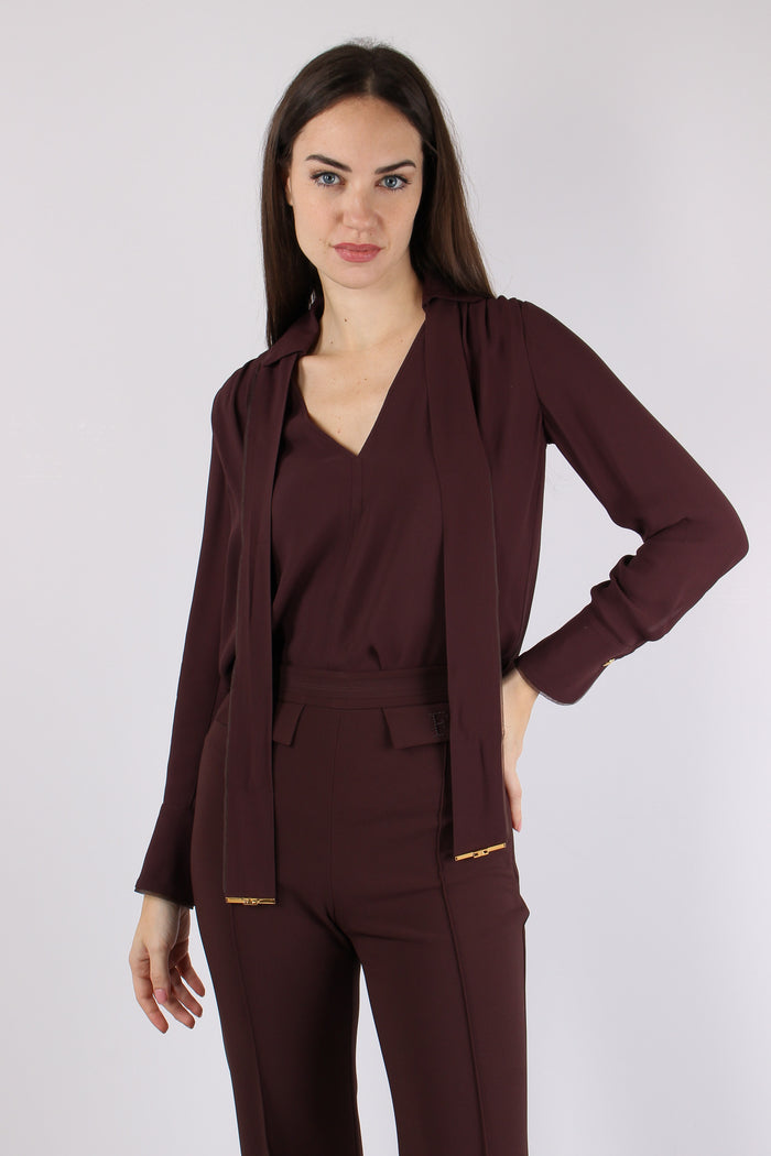 Camicia Cravatta Cacao-5