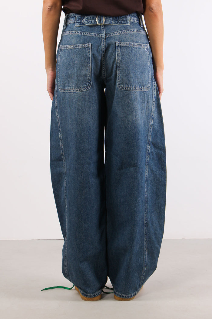 Denim Barrel Wide Leg Denim Scuro-4