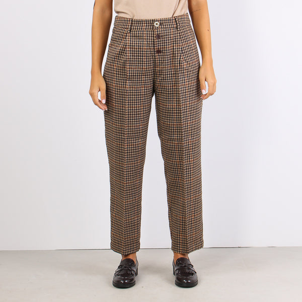 Pantalone Baloon Micro Quadro Cioc/beige/blu-2