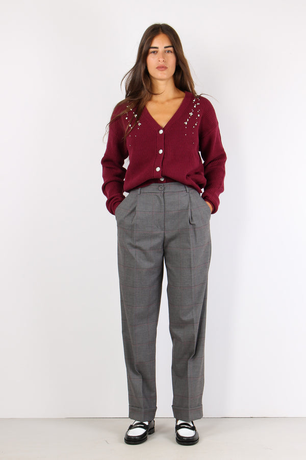Hattilas Pantalone Mini Pences Grigio/bordeaux-2