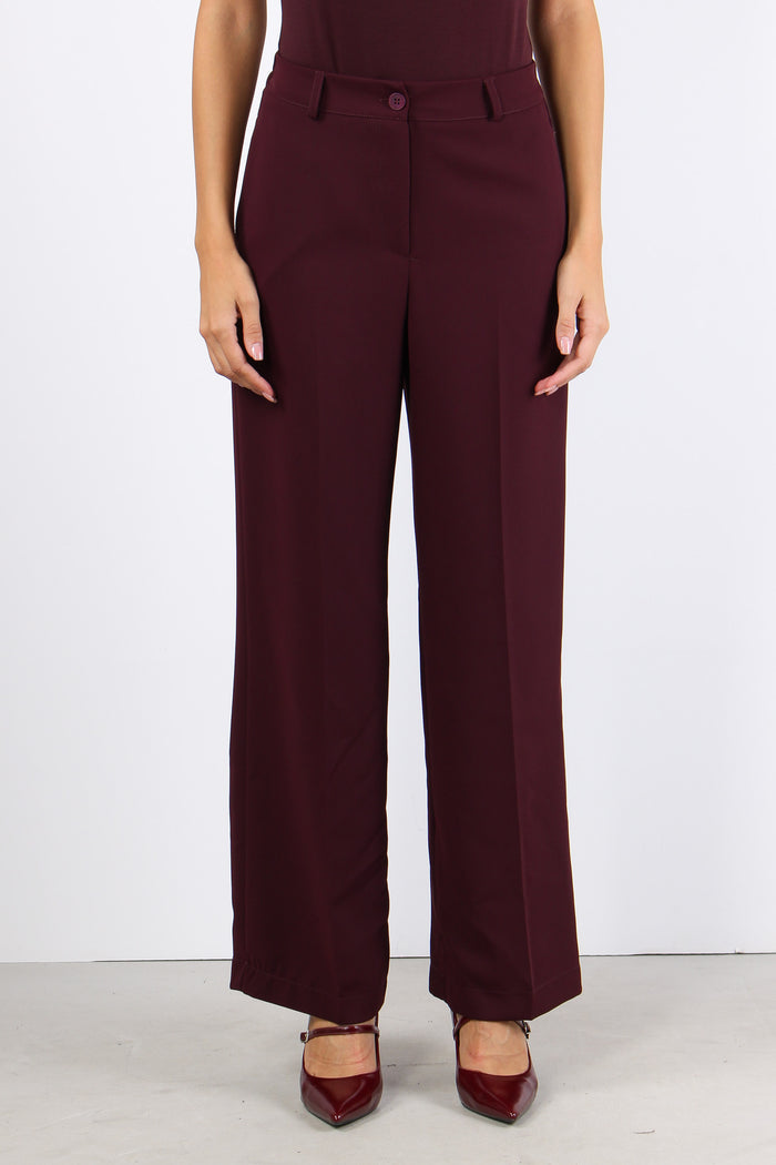 Pantalone Palazzo Fluido Bordeaux-2