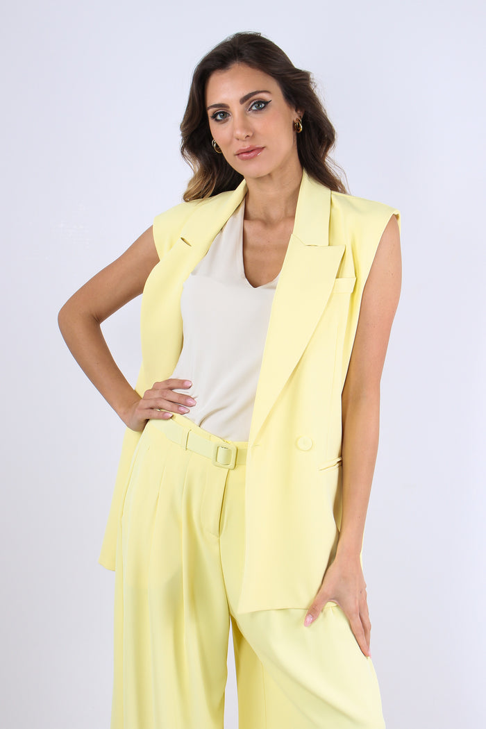 Gilet Fluido Giallo Banana-6