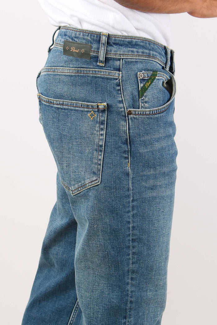 Denim Regular Vita Bassa Denim Medio-6