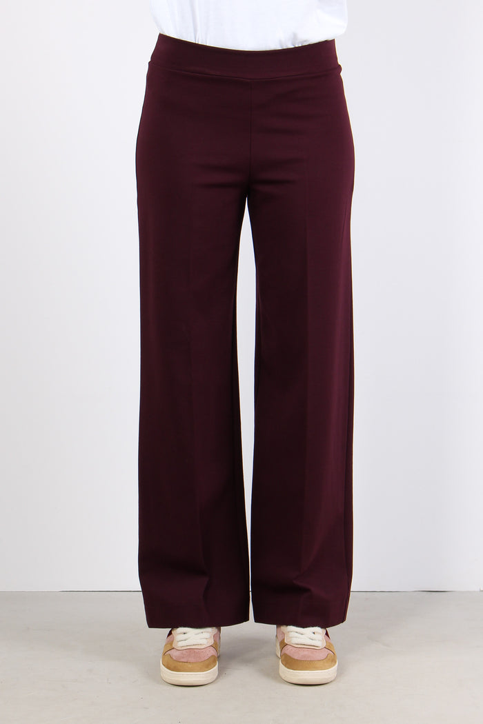 Pantalone Cropped Punto Milano Amarone-2