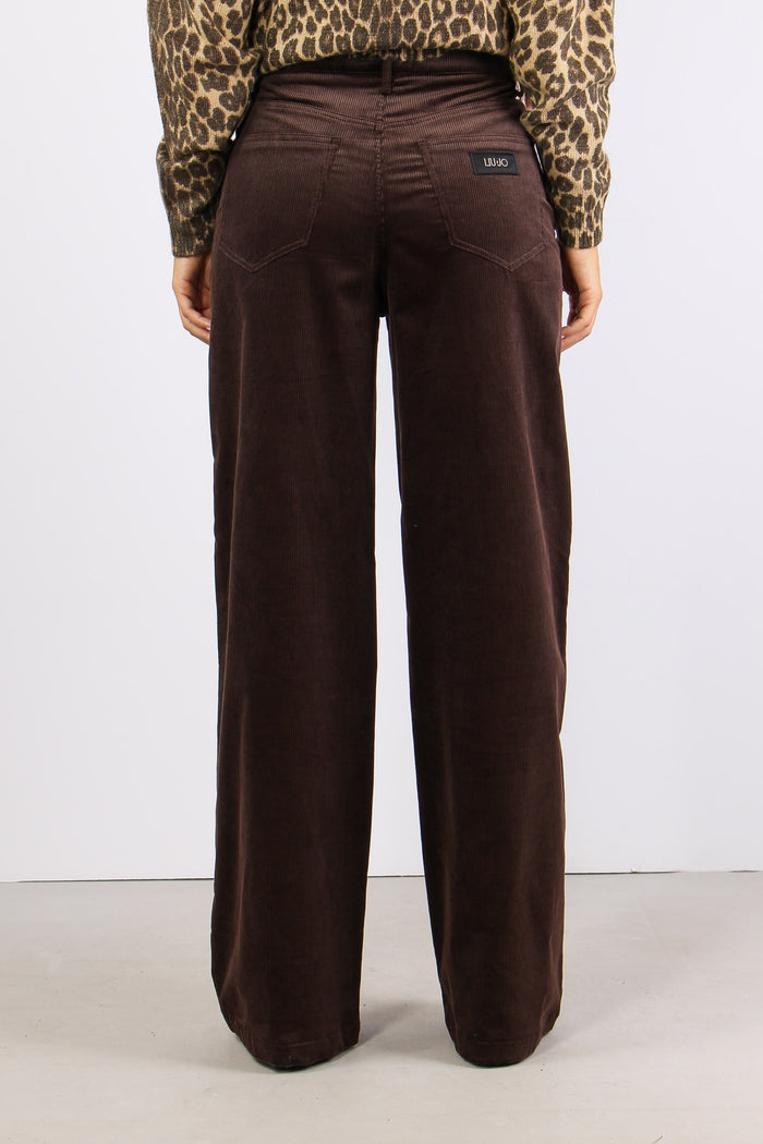 Pantalone Palazzo Velluto Cioccolato-4