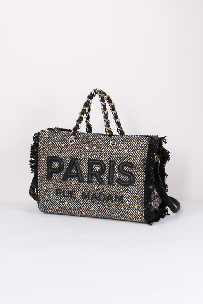 Shopping Tweed Frange Tweed Black-2