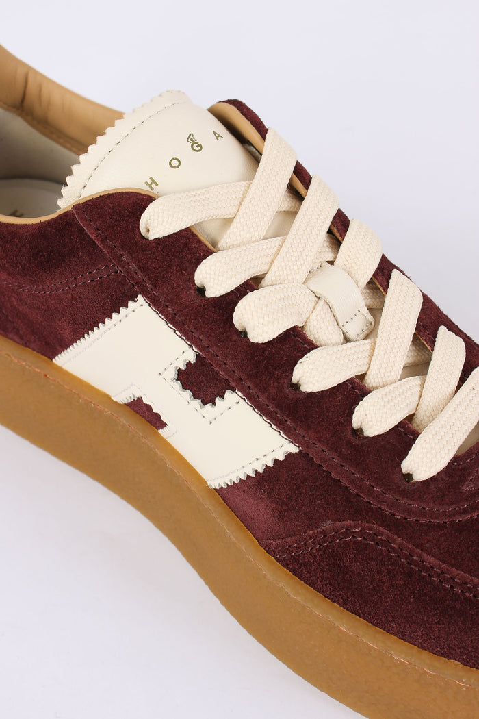 Sneakers H698 Allacciato H Platform Bordeaux/bianco-7