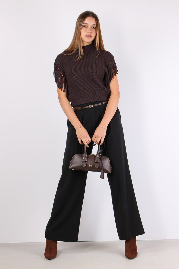 Gilet Punto Pannocchia Frange Moro