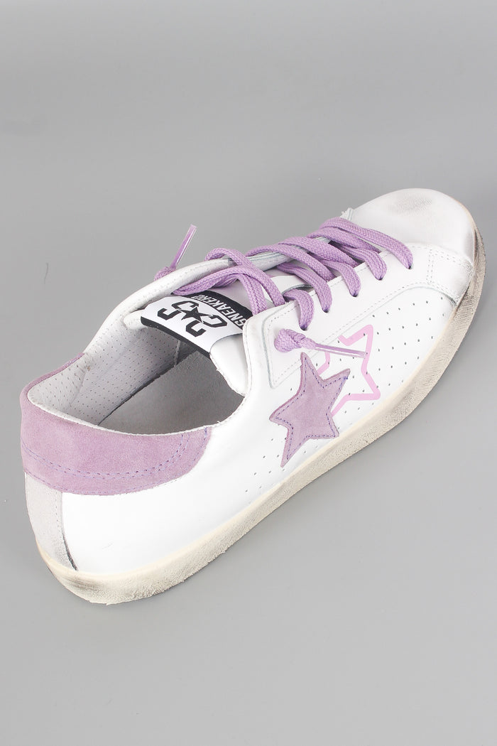 Sneaker One Star Bianco/lilla-4