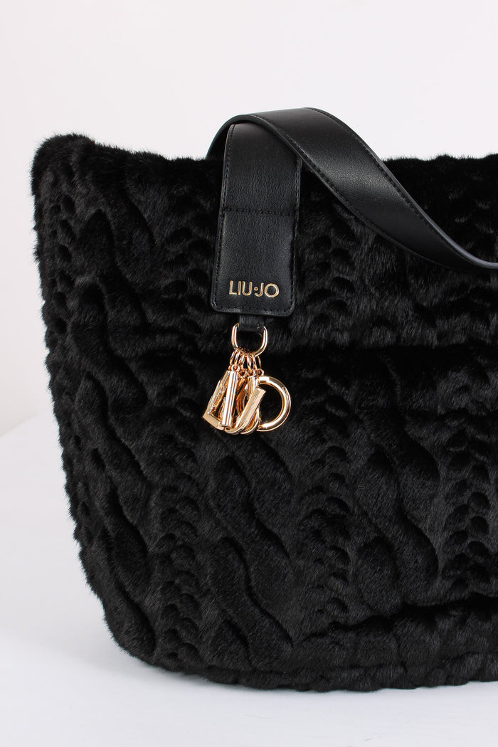 Shopping Ecopelliccia Nero-4