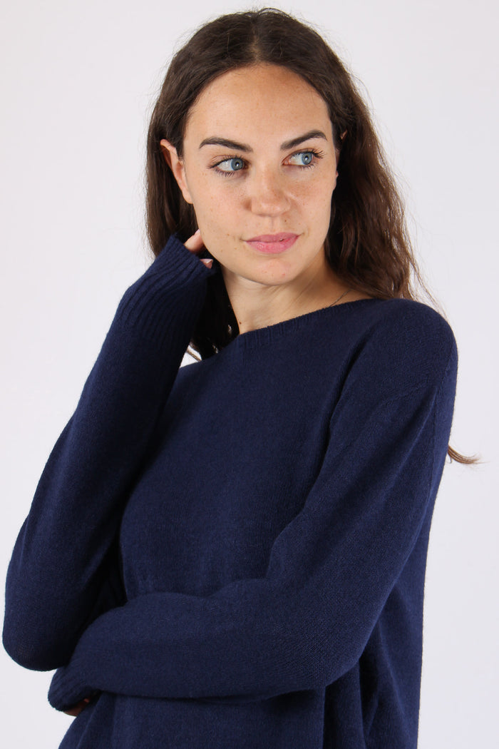 Maglia Scollo Barca Evening Blue-7