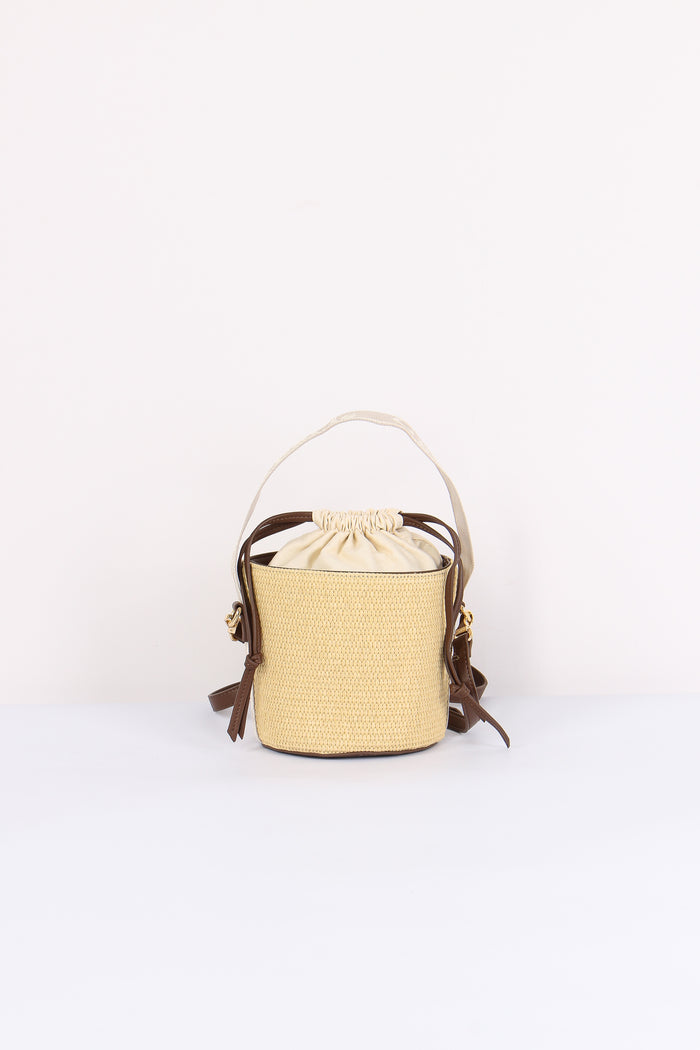 Secchiello Manico Rafia Naturale