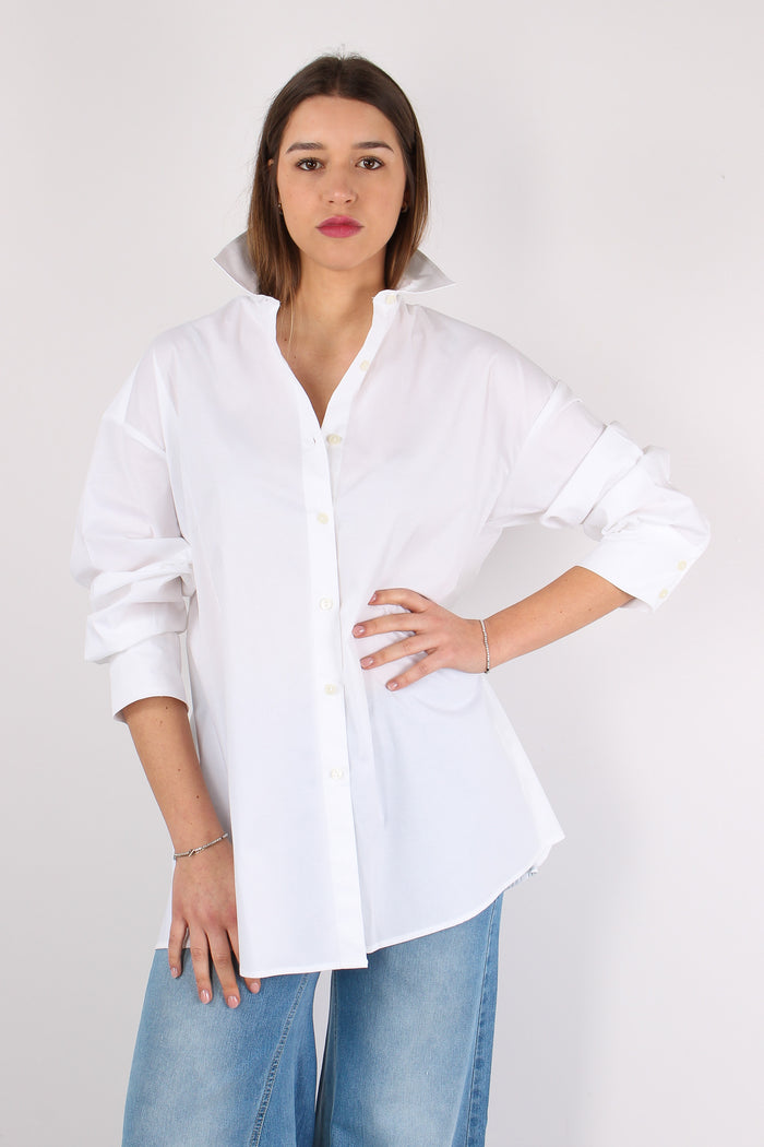 Camicia Aperta Dietro Bianco Ottico-3