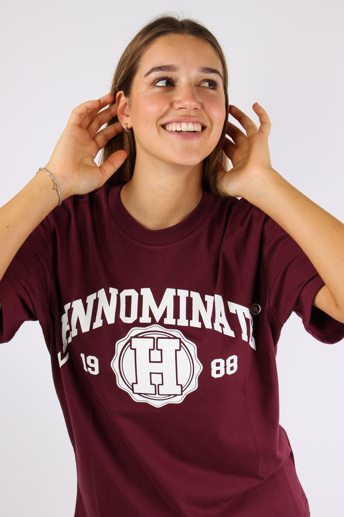 T-shirt Over College Bordeaux-3