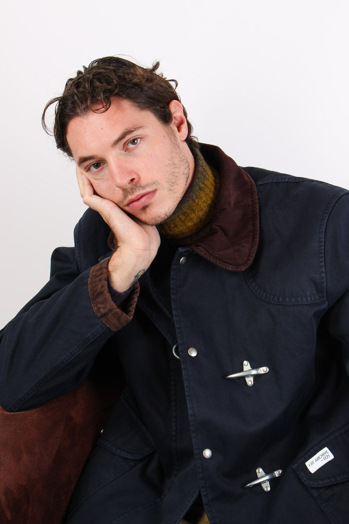 Cappotto 4 Ganci Canvas Blu-10