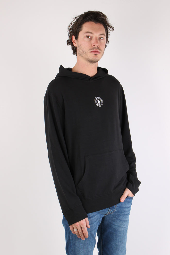 Felpa Cappuccio Logo Centrale Polo Black-7