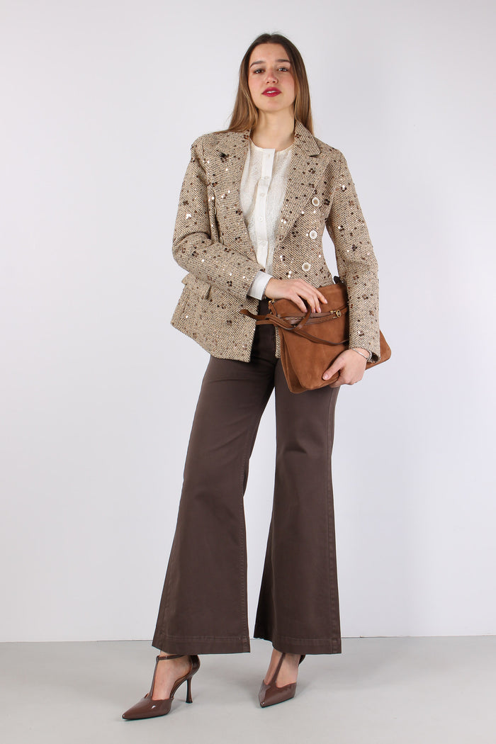 Pantalone Bull Flare Cioccolato