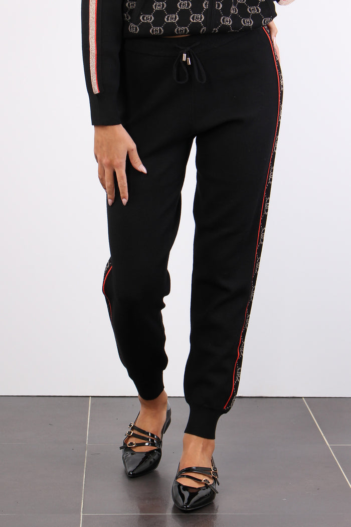 Pantalone Banda Multi Logo Nero/rosegold-2