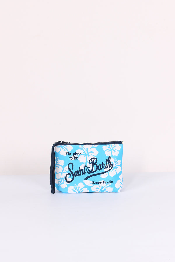Aline Pochette Fiori Azzurro