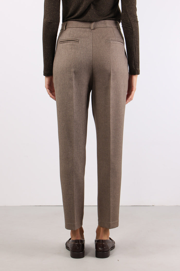Pantalone Slim Mano Lana Fango-5