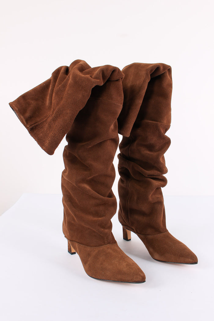 Stivale Suede Gambale Alto Nut-6