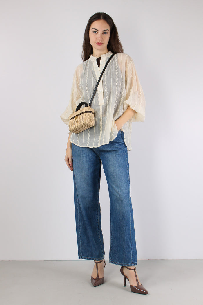 Camicia Mussola Ricami Avorio-3