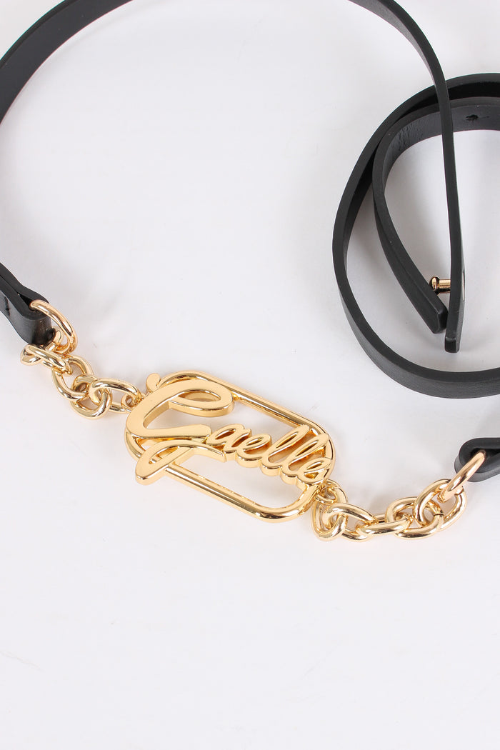 Cintura Catena Placca Nero-2