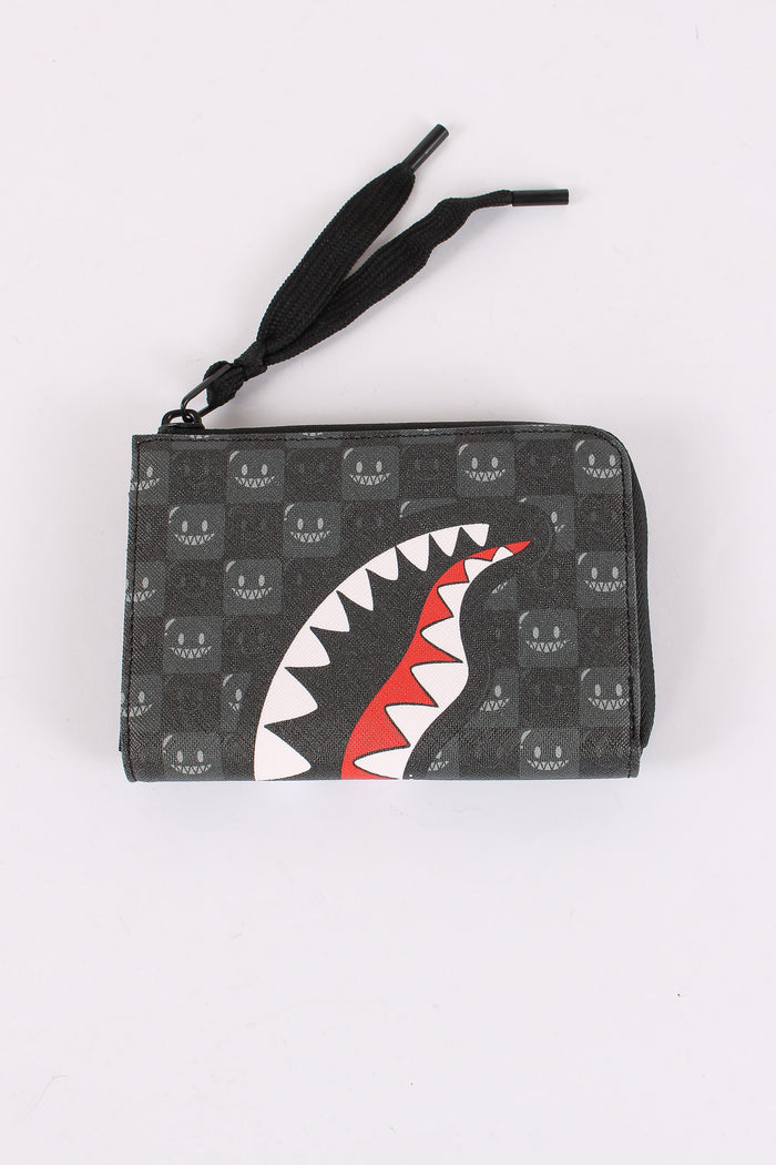 Wallet Shark In Paris Check Nero
