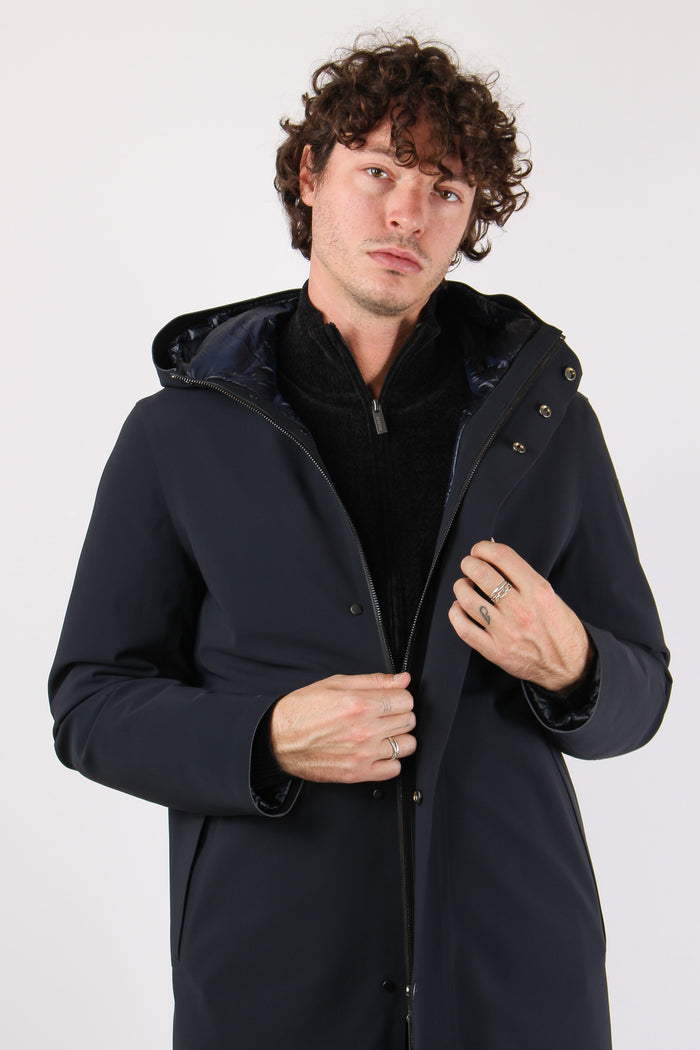 Parka Tecnico Imbottito Blue Black-5