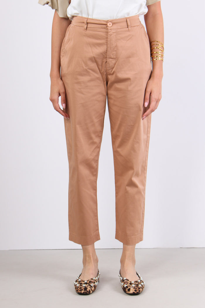 Pantalone Gamba Dritta Elastic Nude-2