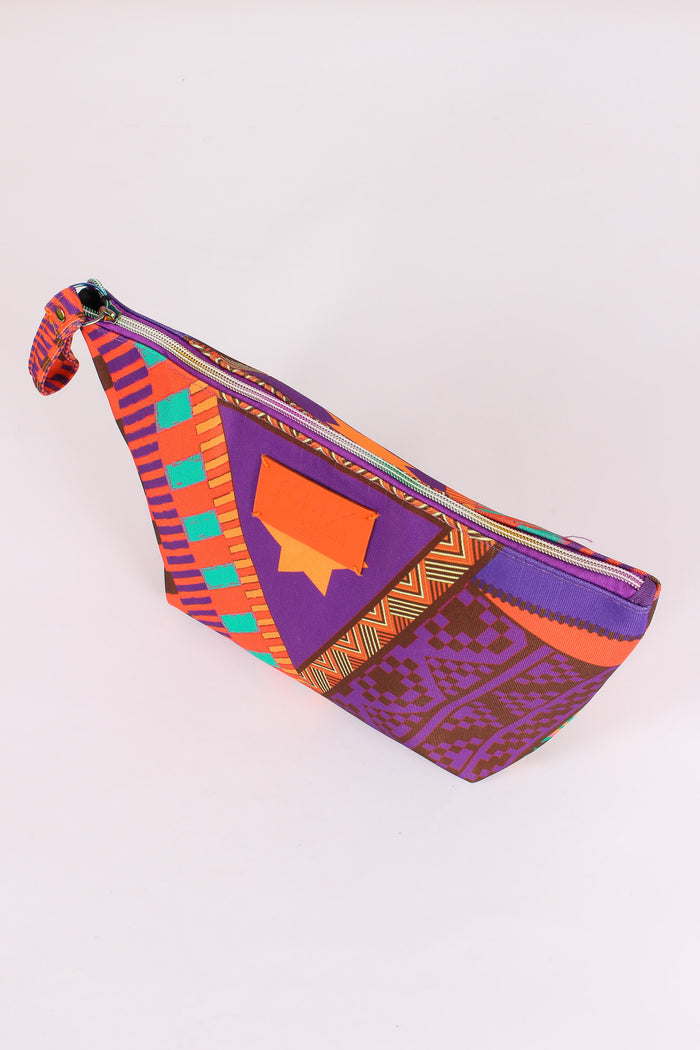 Maxi Pochette Fantasia Viola/arancio-4