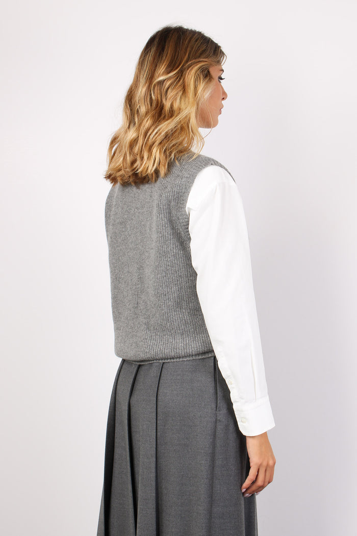 Dolce Gilet Cachemire Grigio-4