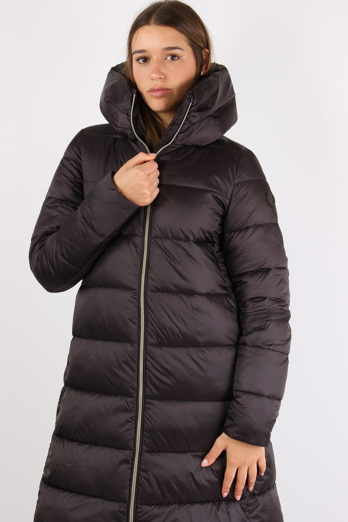 Lysa Piumino Lungo Collo In Brown Black-3