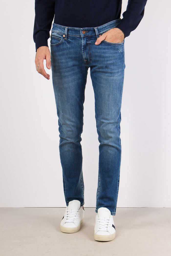 Denim Slim Fit Micro Rotture Denim-2