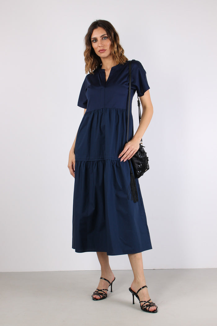 Capsula Abito Maglia Cotone Blu-6
