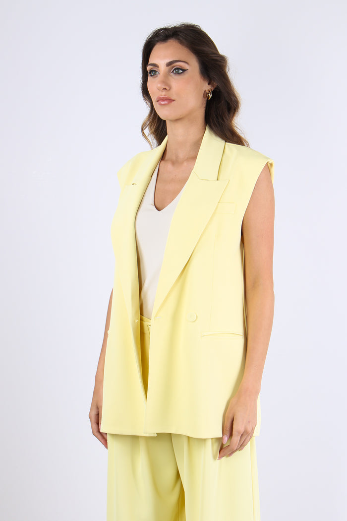 Gilet Fluido Giallo Banana-3