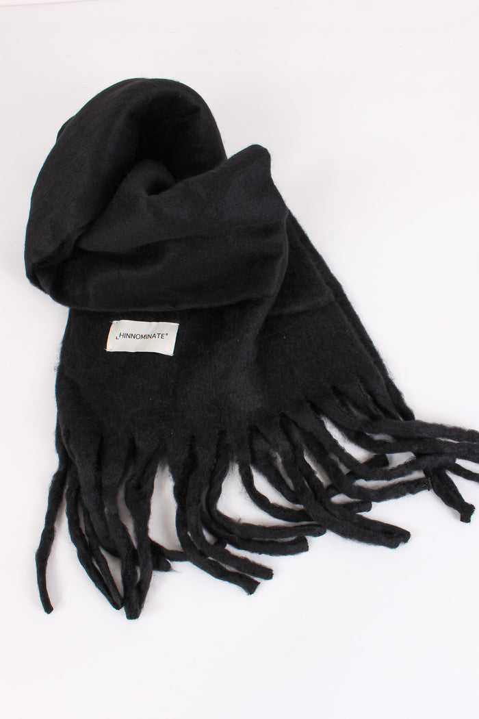 Sciarpa Frange Nero-3