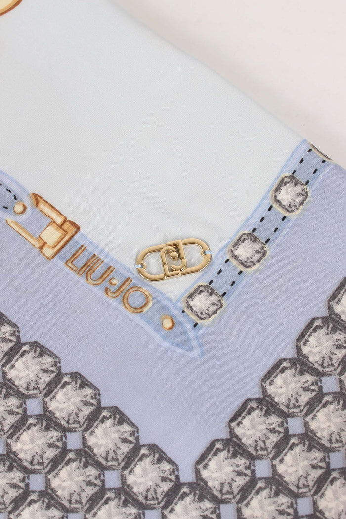 Foulard Mix Print Catena/denim-5