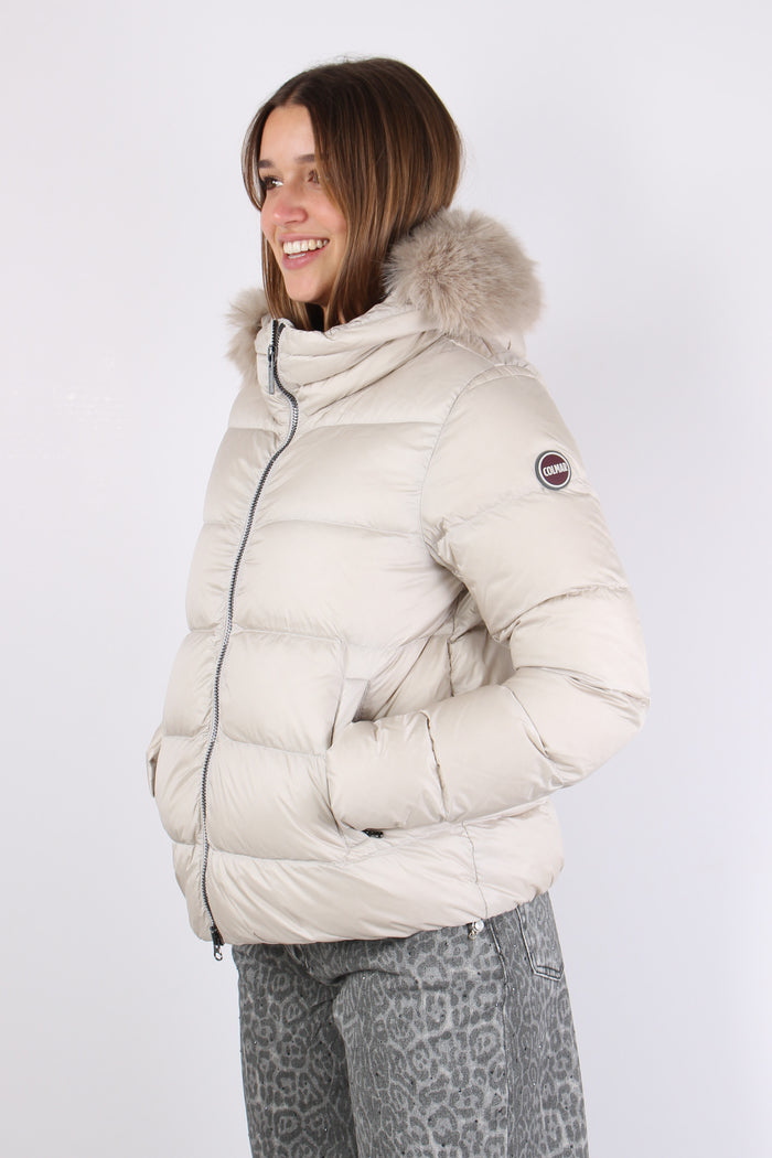 Piumino Over Ecopelliccia Canapa-5