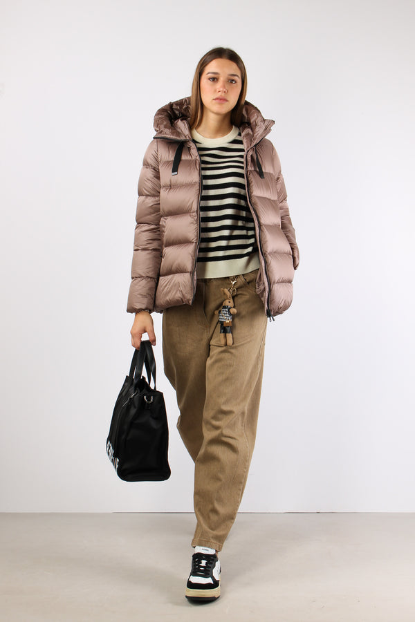 Piumino Nylon Cangiante Taupe
